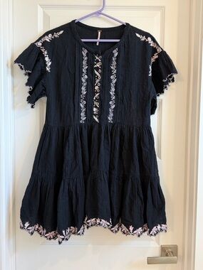 Free People Embroidered Floral Mini Dress